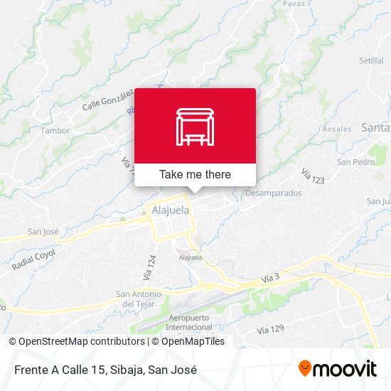 Frente A Calle 15, Sibaja map