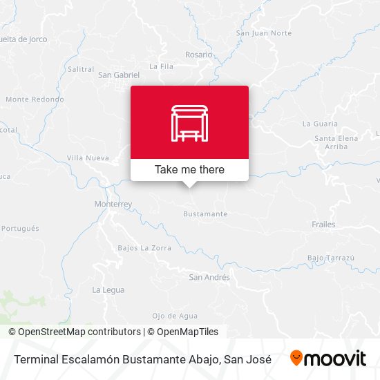 Terminal Escalamón Bustamante Abajo map