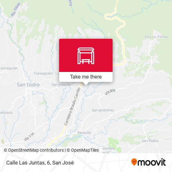 Mapa de Calle Las Juntas, 6