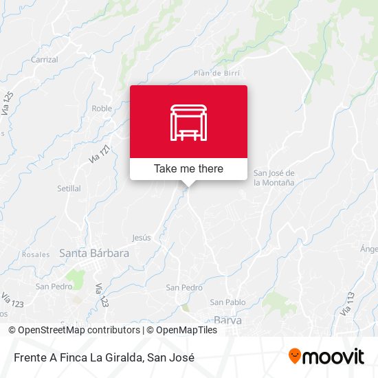 Mapa de Frente A Finca La Giralda
