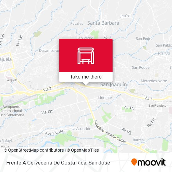 Frente A Cervecería De Costa Rica map