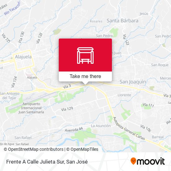 Mapa de Frente A Calle Julieta Sur