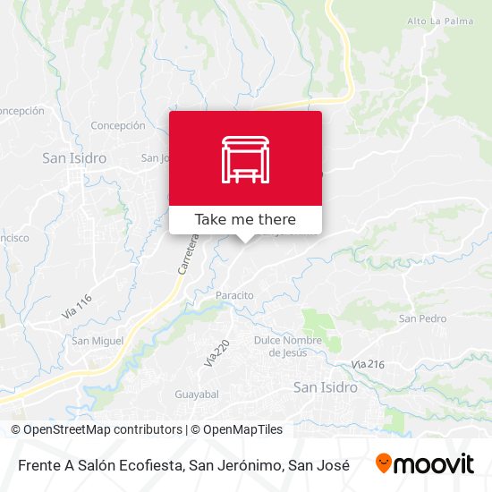 Frente A Salón Ecofiesta, San Jerónimo map