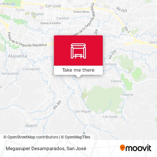 Megasuper Desamparados map