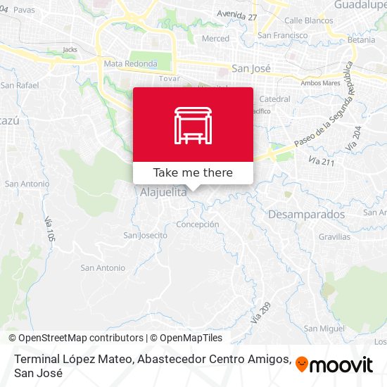 Mapa de Terminal López Mateo, Abastecedor Centro Amigos