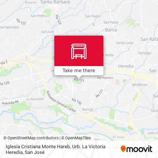 Iglesia Cristiana Monte Hareb, Urb. La Victoria Heredia map