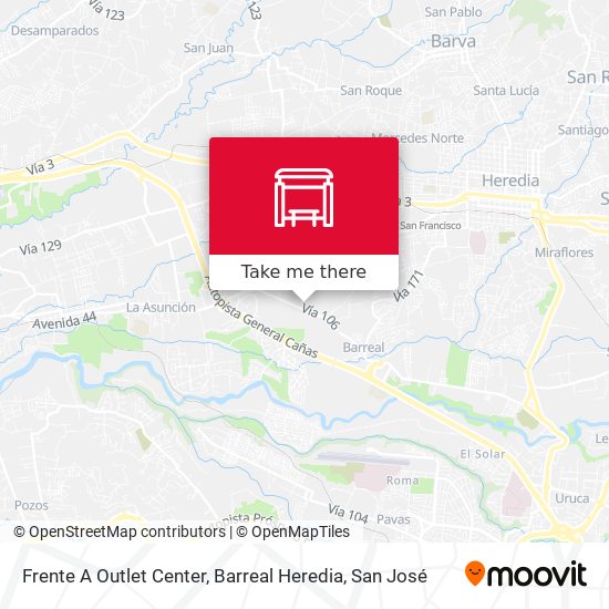 Frente A Outlet Center, Barreal Heredia map