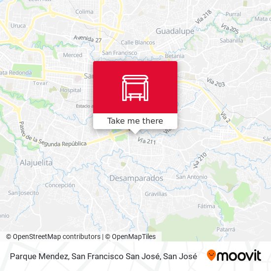 Parque Mendez, San Francisco San José map