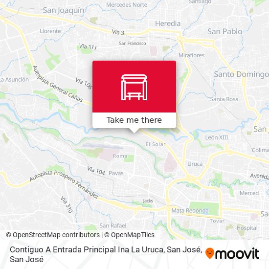 Contiguo A Entrada Principal Ina La Uruca, San José map