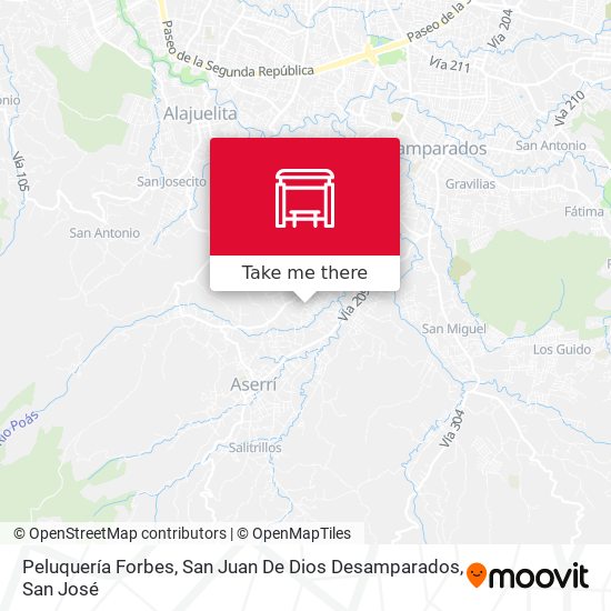 Peluquería Forbes, San Juan De Dios Desamparados map