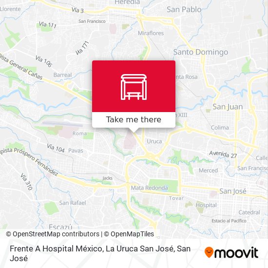 Frente A Hospital México, La Uruca San José map