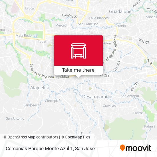 Mapa de Cercanías Parque Monte Azul 1