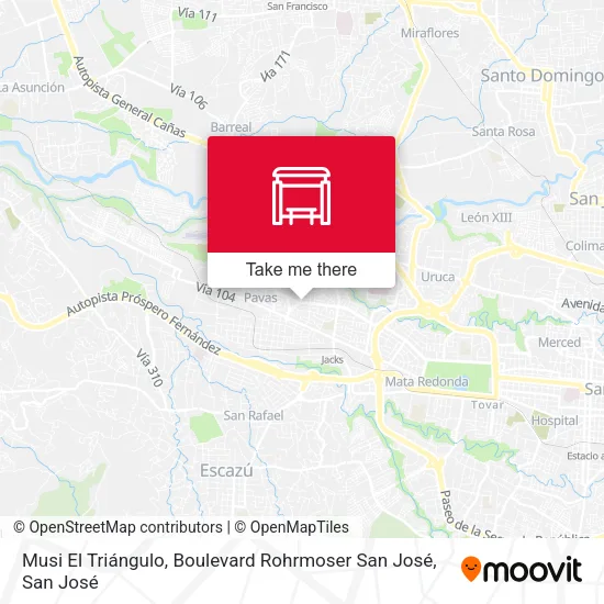 Mapa de Musi El Triángulo, Boulevard Rohrmoser San José
