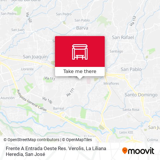 Frente A Entrada Oeste Res. Verolis, La Liliana Heredia map