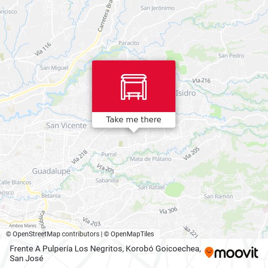 Frente A Pulpería Los Negritos, Korobó Goicoechea map