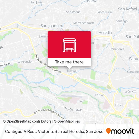 Mapa de Contiguo A Rest. Victoria, Barreal Heredia