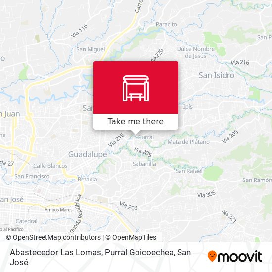 Abastecedor Las Lomas, Purral Goicoechea map