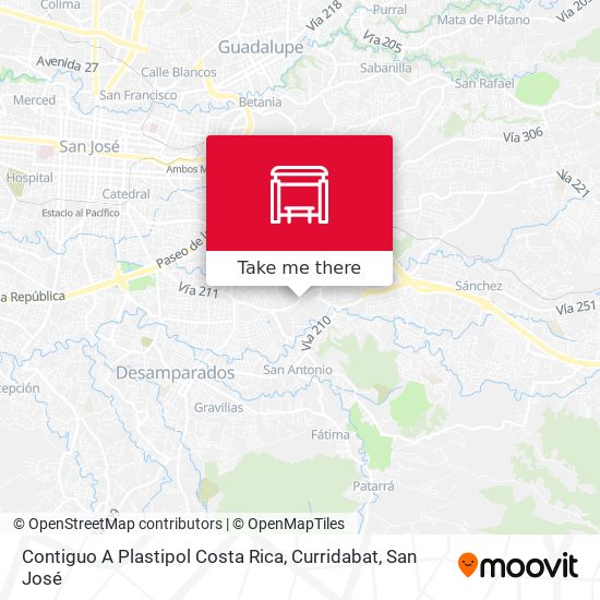 Contiguo A Plastipol Costa Rica, Curridabat map