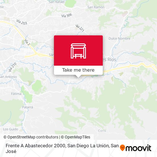 Frente A Abastecedor 2000, San Diego La Unión map