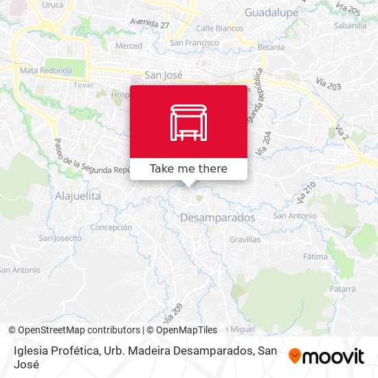 Mapa de Iglesia Profética, Urb. Madeira Desamparados