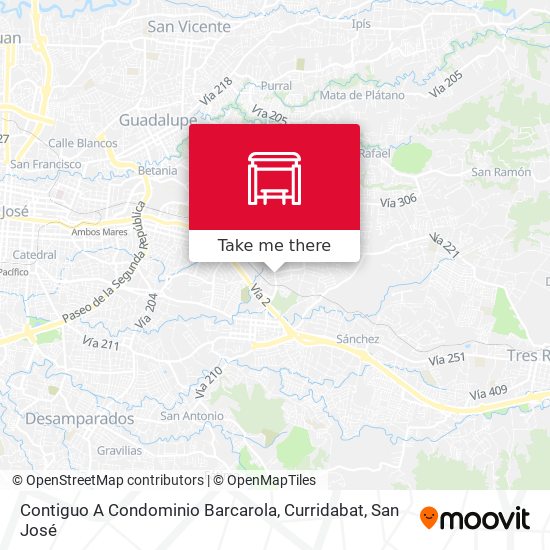 Mapa de Contiguo A Condominio Barcarola, Curridabat