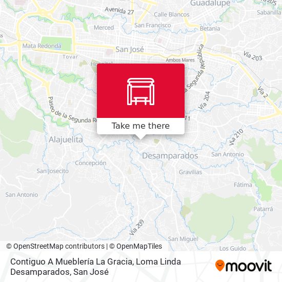 Contiguo A Mueblería La Gracia, Loma Linda Desamparados map