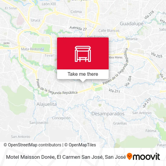 Motel Maisson Dorée, El Carmen San José map
