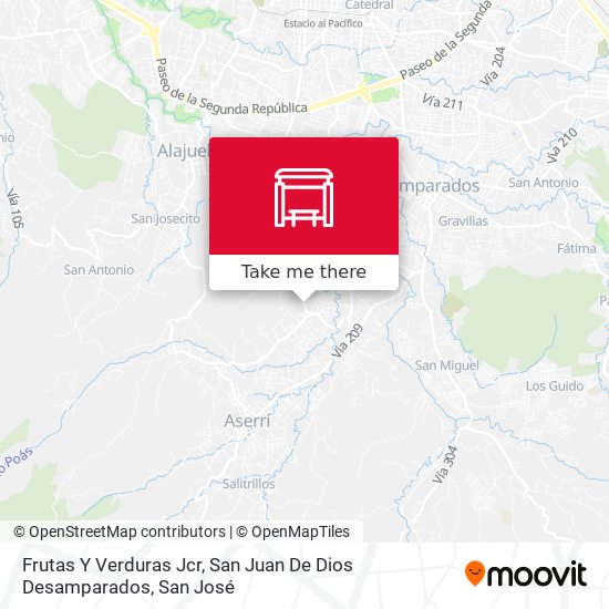 Frutas Y Verduras Jcr, San Juan De Dios Desamparados map
