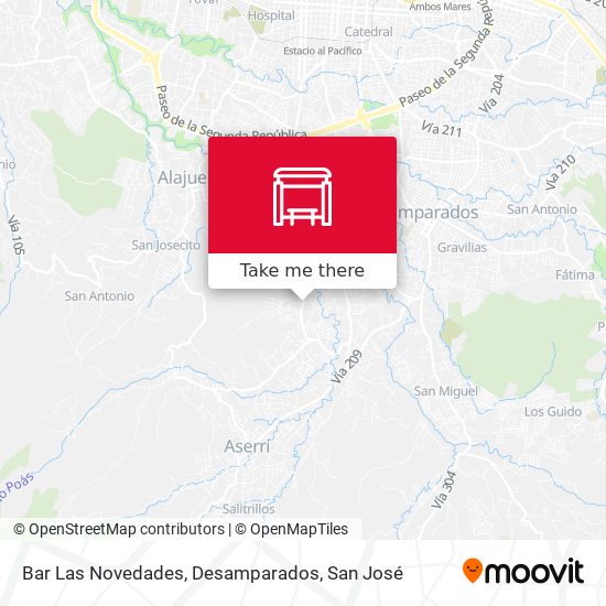 Bar Las Novedades, Desamparados map