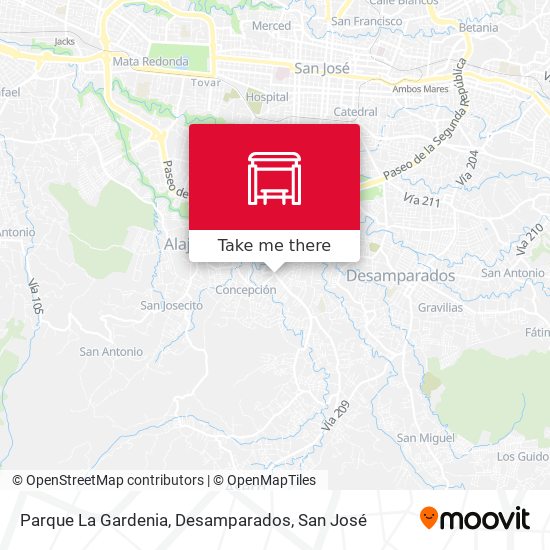 Parque La Gardenia, Desamparados map