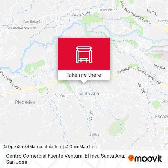 Centro Comercial Fuente Ventura, El Invu Santa Ana map