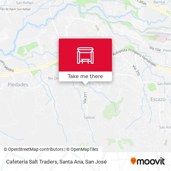 Cafetería Salt Traders, Santa Ana map