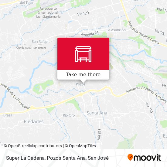 Super La Cadena, Pozos Santa Ana map