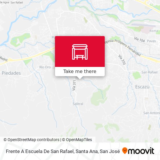 Mapa de Frente A Escuela De San Rafael, Santa Ana