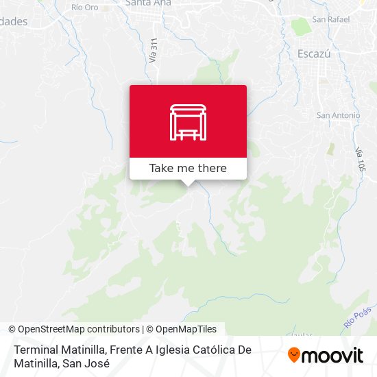 Mapa de Terminal Matinilla, Frente A Iglesia Católica De Matinilla