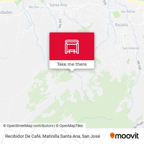 Mapa de Recibidor De Café, Matinilla Santa Ana