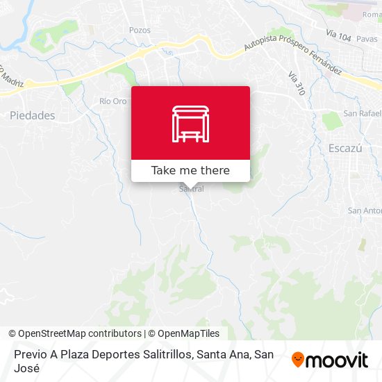Previo A Plaza Deportes Salitrillos, Santa Ana map