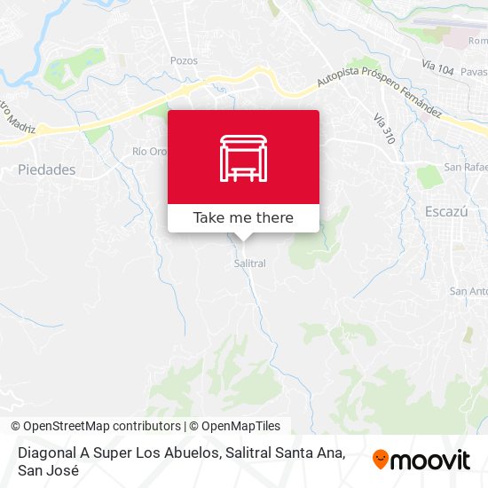 Mapa de Diagonal A Super Los Abuelos, Salitral Santa Ana