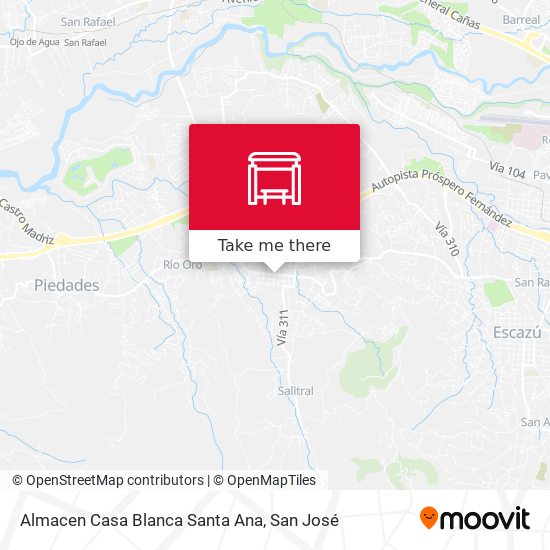 Mapa de Almacen Casa Blanca Santa Ana
