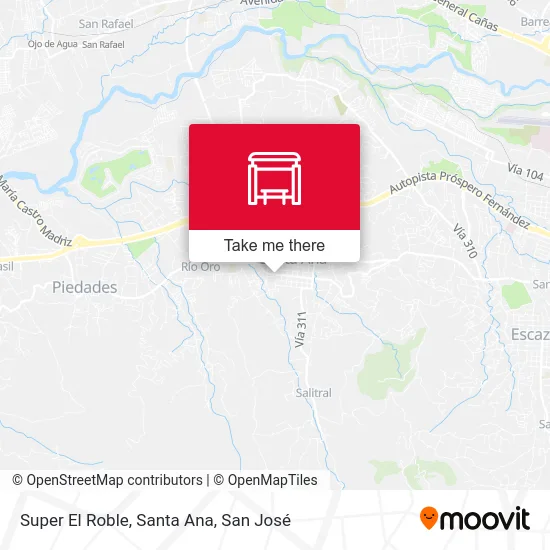Super El Roble, Santa Ana map