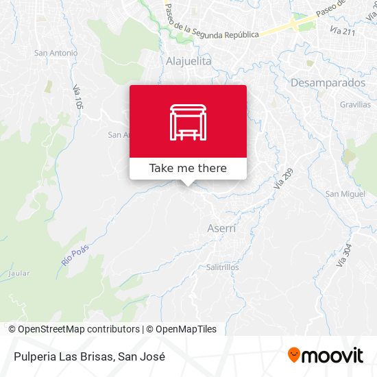Mapa de Pulperia Las Brisas