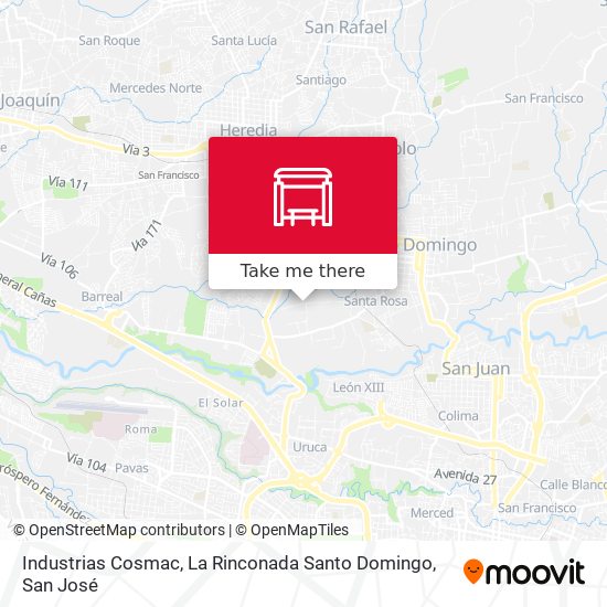 Industrias Cosmac, La Rinconada Santo Domingo map