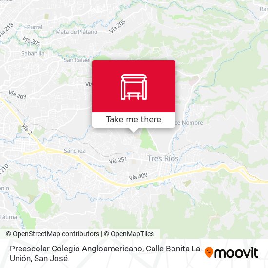 Preescolar Colegio Angloamericano, Calle Bonita La Unión map