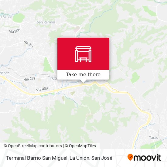 Terminal Barrio San Miguel, La Unión map