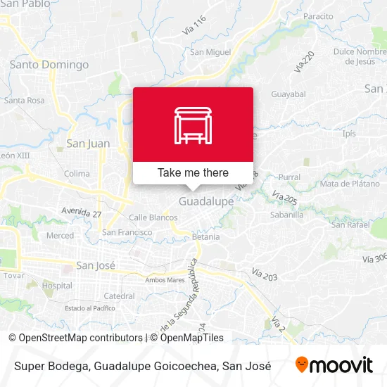 Mapa de Super Bodega, Guadalupe Goicoechea