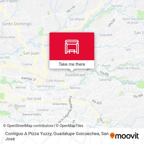 Mapa de Contiguo A Pizza Yuzzy, Guadalupe Goicoechea