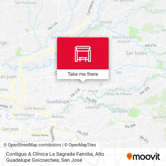 Contiguo A Clínica La Sagrada Familia, Alto Guadalupe Goicoechea map
