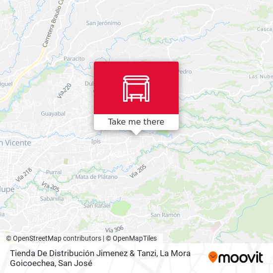 Tienda De Distribución Jimenez & Tanzi, La Mora Goicoechea map