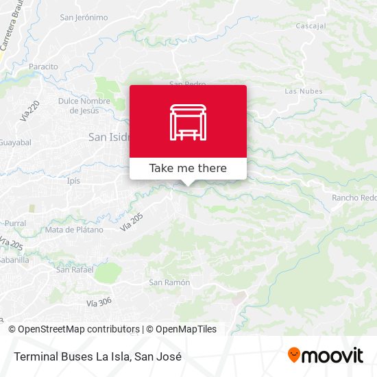 Terminal Buses La Isla map
