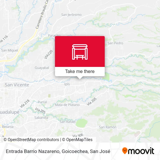 Mapa de Entrada Barrio Nazareno, Goicoechea